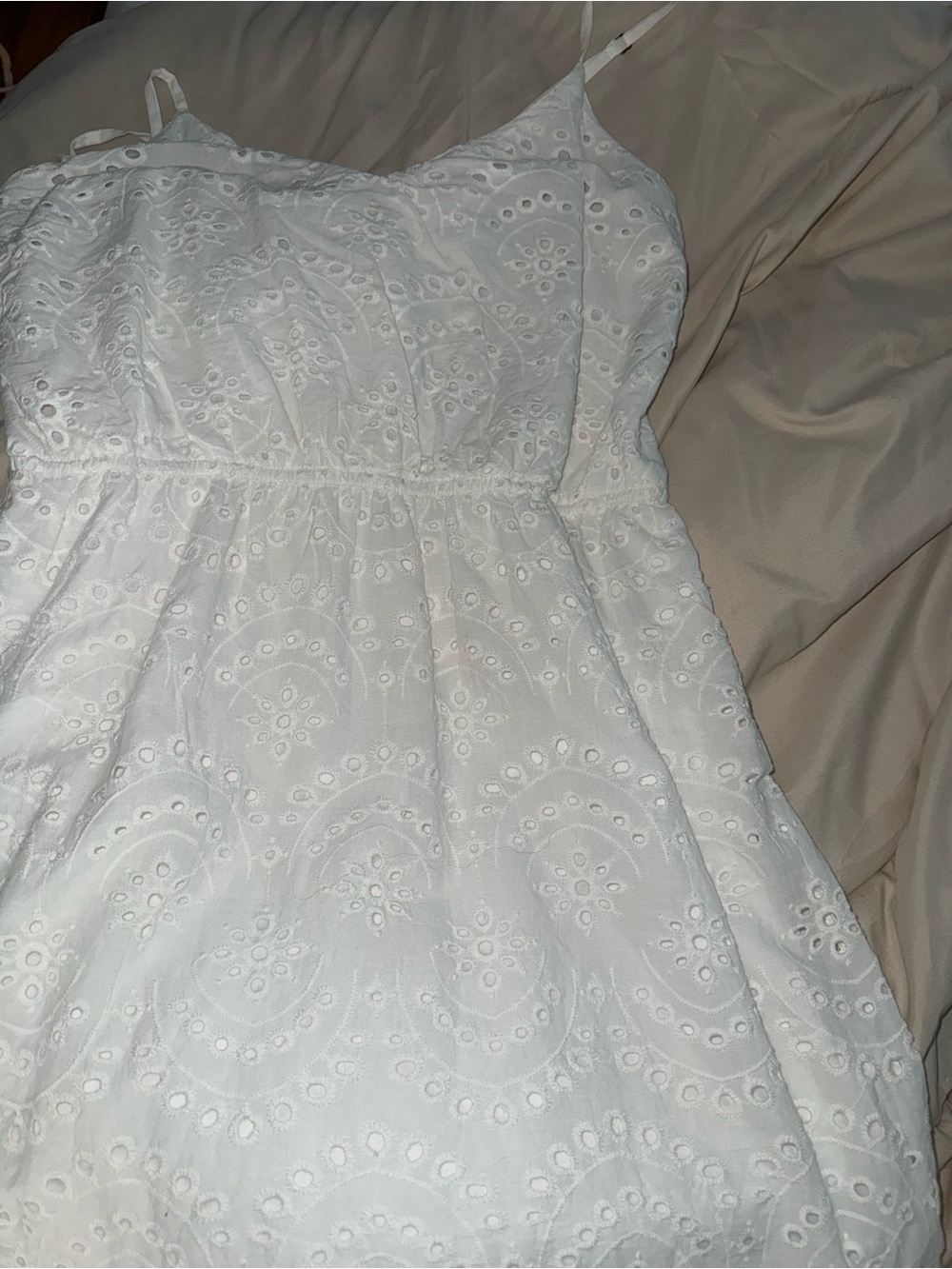 Others Follow White Eyelet Mini Dress